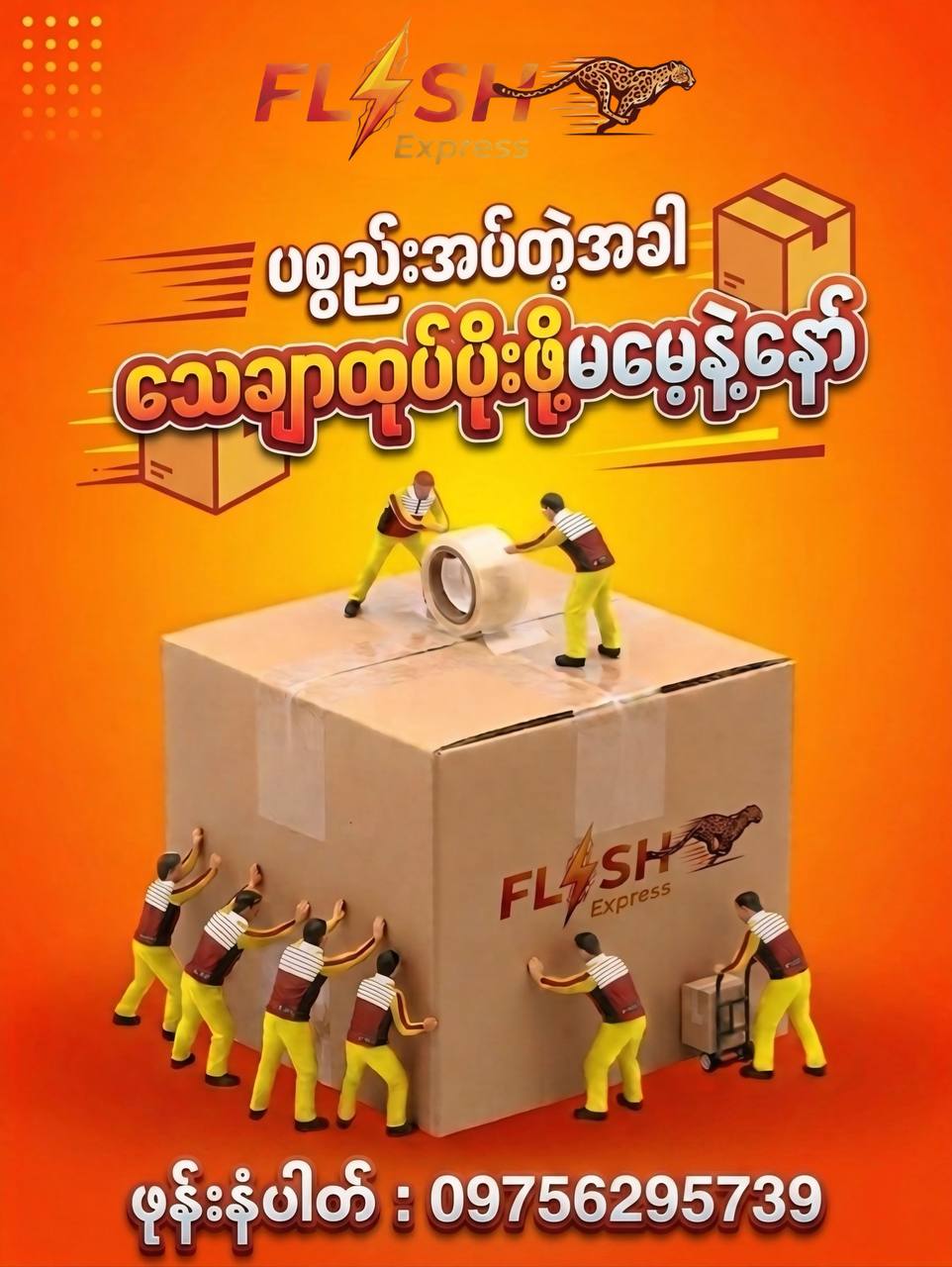 Flash & Fast Express promotional delivery artwork